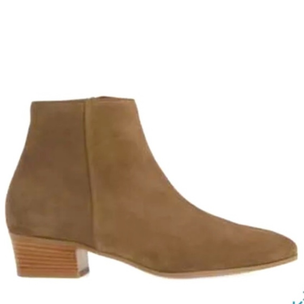 Aquatalia “Fuoco” Tan Suede Leather Ankle Boots